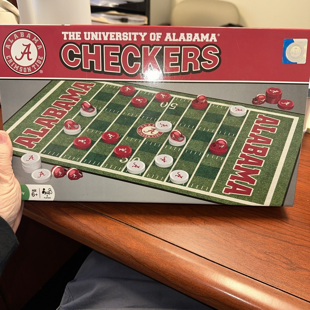 NCAA Alabama Crimson Tide Checkers Game Board‎ New Factory Sealed